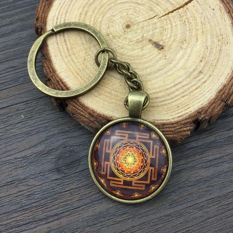 Sri Yantra Keychain - Spiritual Bliss Shop