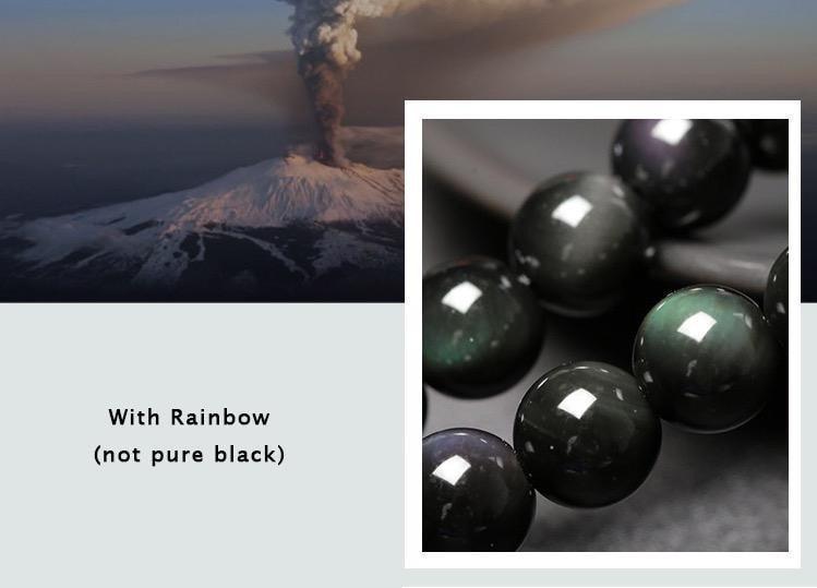 Phoenix & Dragon Rainbow Obsidian Bracelets (Multiwrap) - Spiritual Bliss Shop