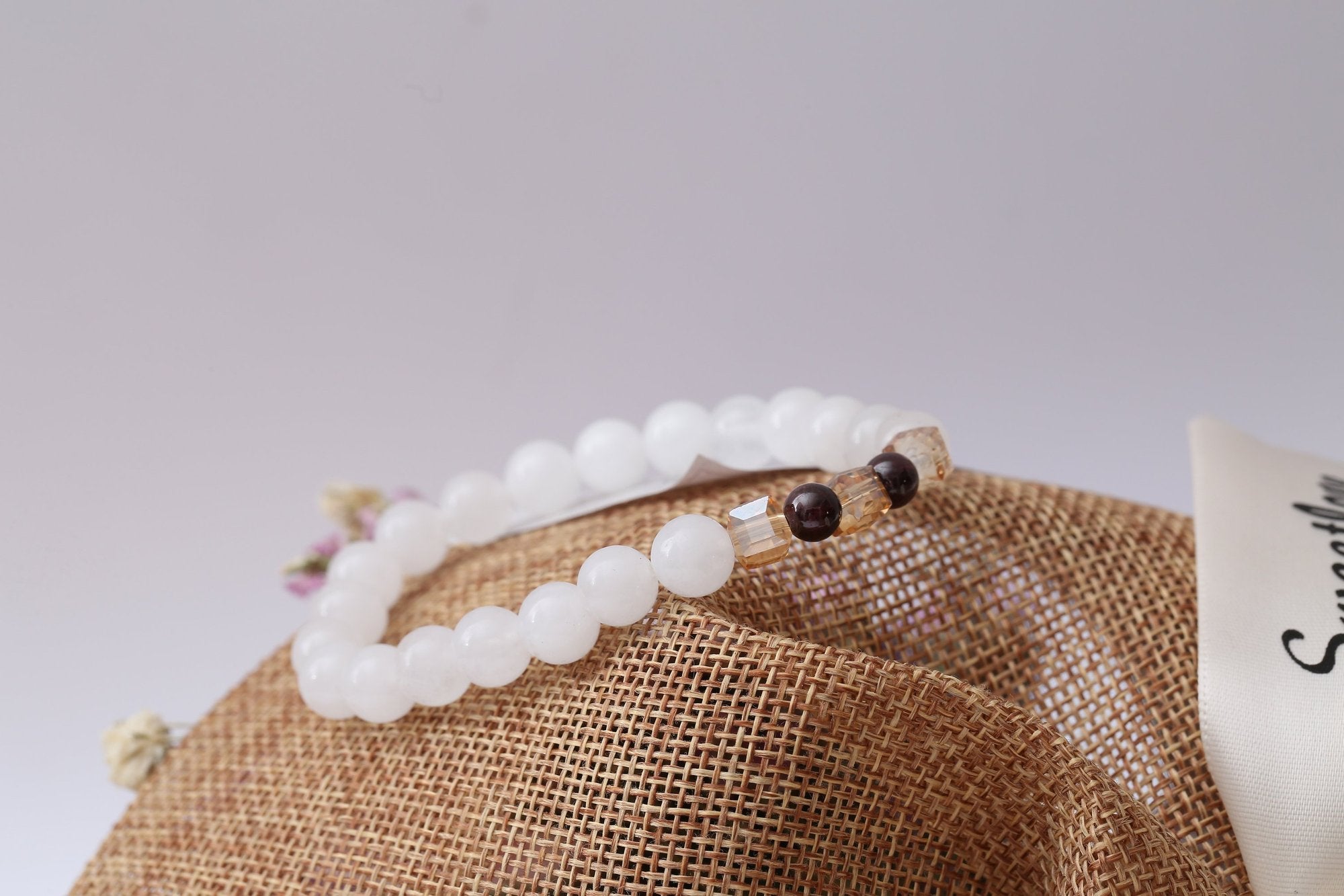 Natural White Chalcedony Positivity Bracelet - Spiritual Bliss Shop