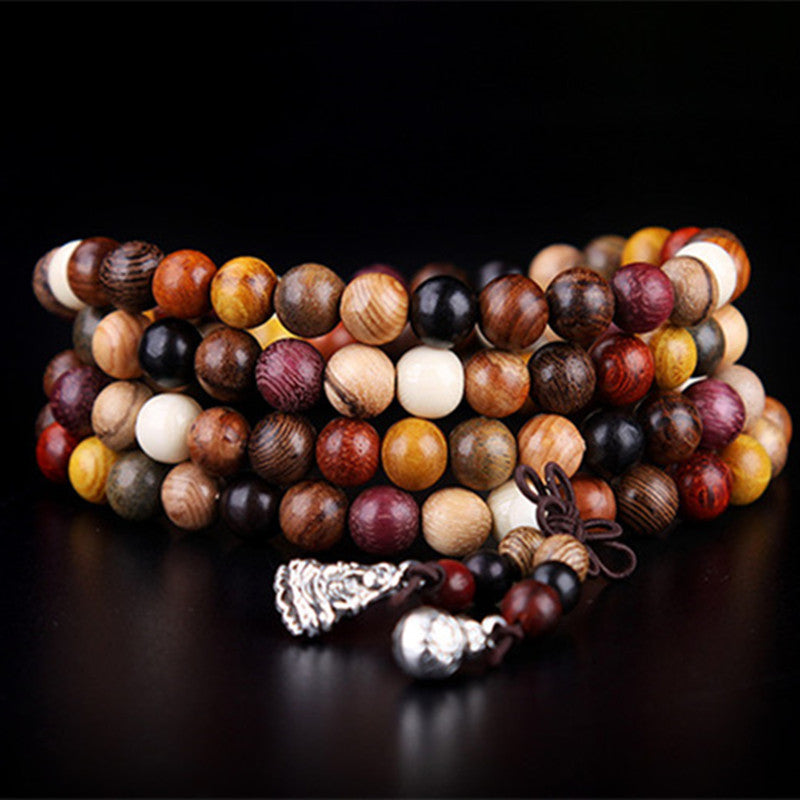 Buddhist Mixed Sandalwood Mala Bracelet - Spiritual Bliss Shop