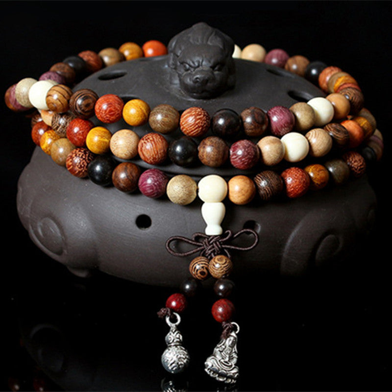 Buddhist Mixed Sandalwood Mala Bracelet - Spiritual Bliss Shop