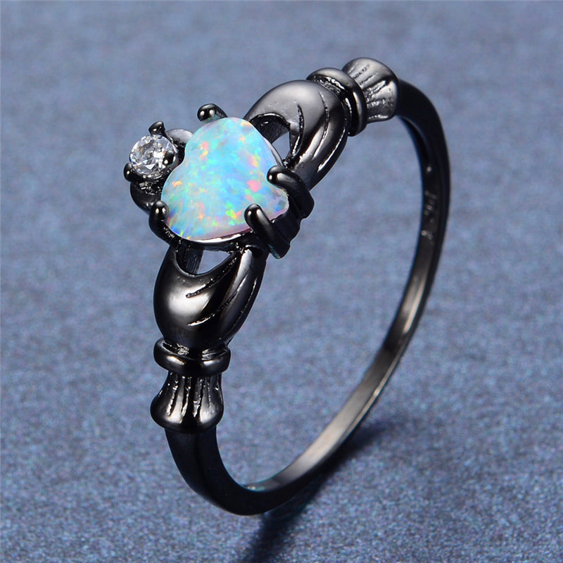 Opal Rainbow Ring - Spiritual Bliss Shop