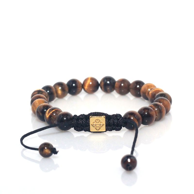 Tiger's Eye Shamballa Adjustable Bracelet - Spiritual Bliss Shop