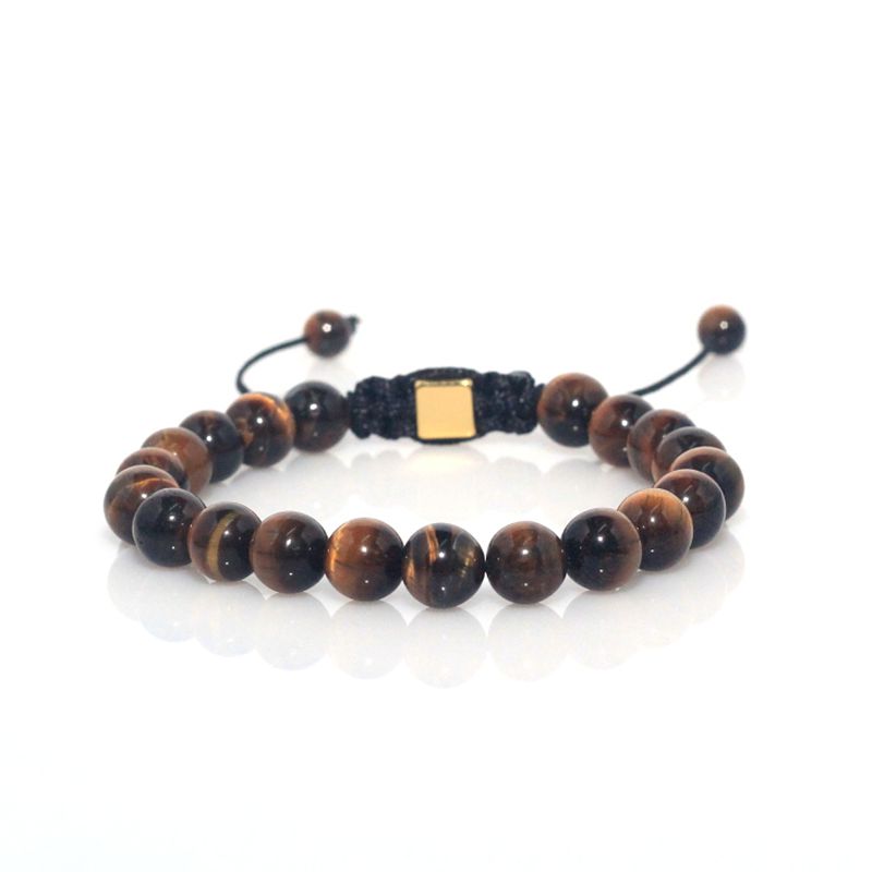 Tiger's Eye Shamballa Adjustable Bracelet - Spiritual Bliss Shop
