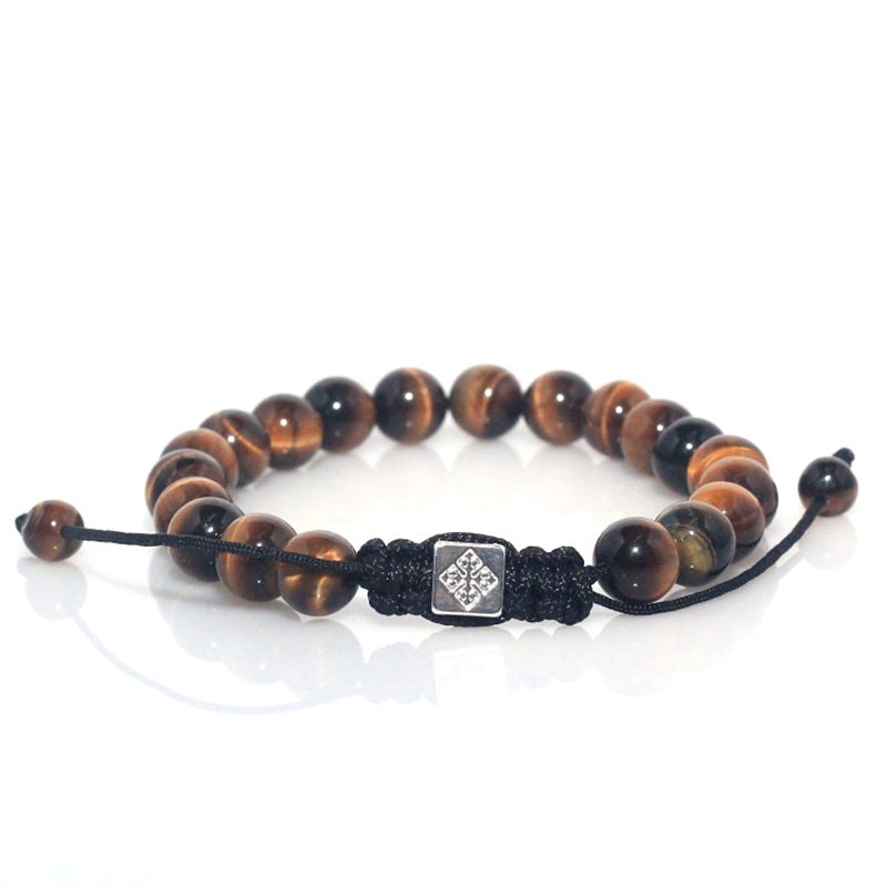 Tiger's Eye Shamballa Adjustable Bracelet - Spiritual Bliss Shop