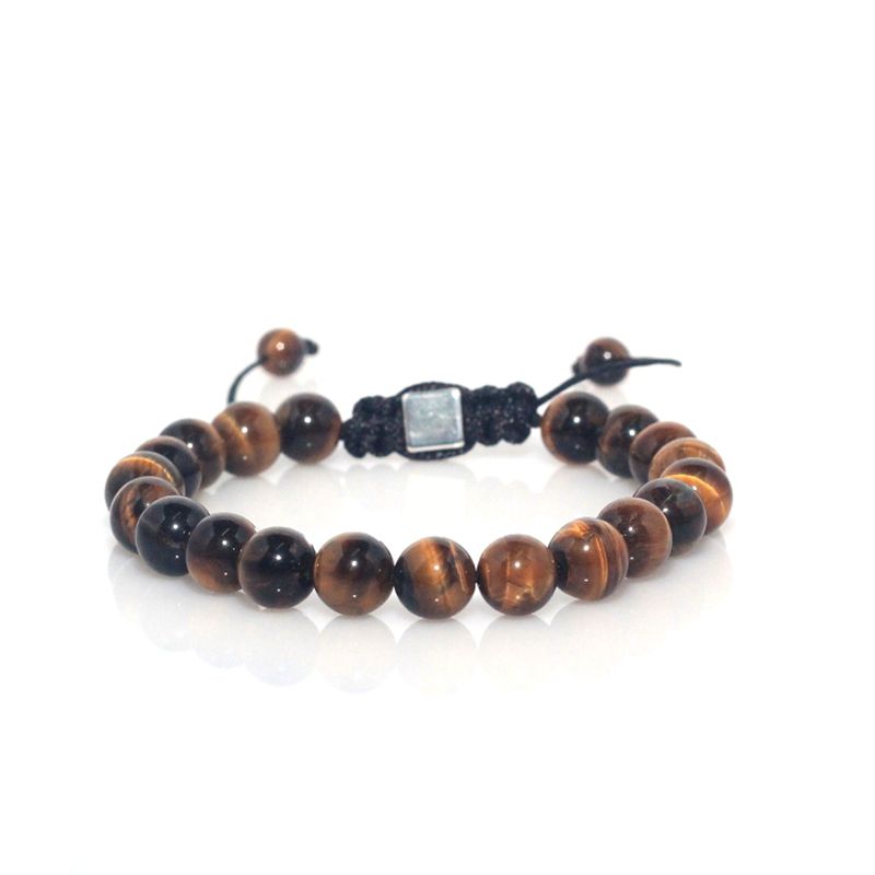 Tiger's Eye Shamballa Adjustable Bracelet - Spiritual Bliss Shop