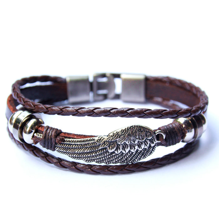 Eagle Wing Leather Bracelet - Spiritual Bliss Shop