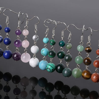 Semi-precious Stones Earrings - 15 stones available (Energy) - Spiritual Bliss Shop
