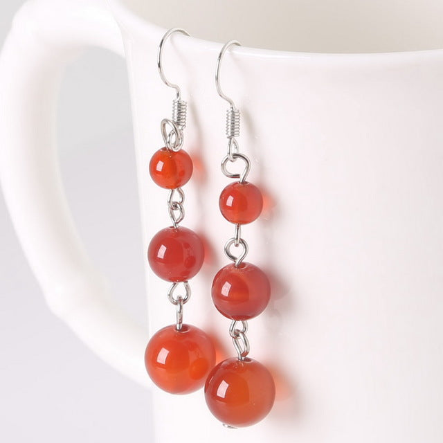 Semi-precious Stones Earrings - 15 stones available (Energy) - Spiritual Bliss Shop