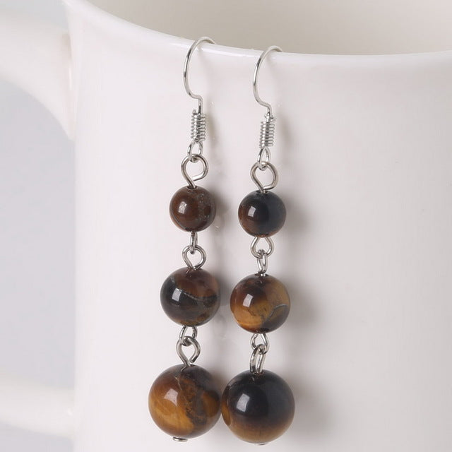 Semi-precious Stones Earrings - 15 stones available (Energy) - Spiritual Bliss Shop