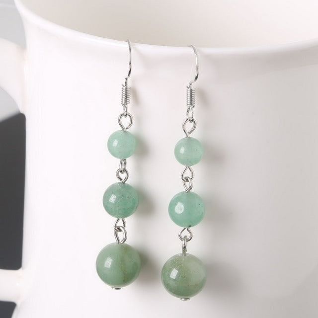 Semi-precious Stones Earrings - 15 stones available (Energy) - Spiritual Bliss Shop