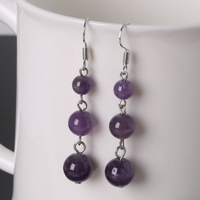 Semi-precious Stones Earrings - 15 stones available (Energy) - Spiritual Bliss Shop