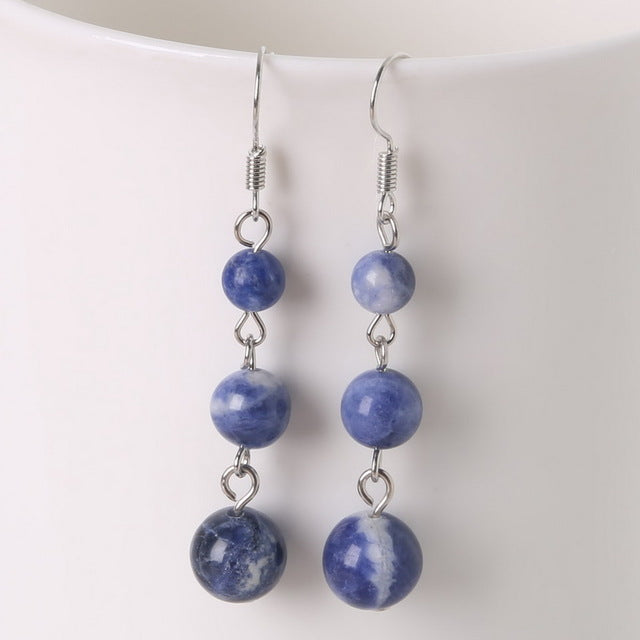 Semi-precious Stones Earrings - 15 stones available (Energy) - Spiritual Bliss Shop