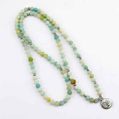 Frosted Amazonite Bracelet with Tree of Life Charm - Spiritual Bliss Shop