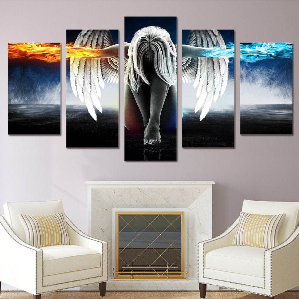 Angel Wings Elements Canvas - Spiritual Bliss Shop