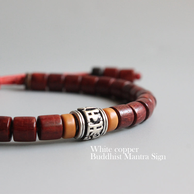 MOFRGO Unisex 108 Natural Wood 8mm Beads Bracelet for Meditation Buddhist  Rosary Mala Necklace (Blood Sandalwood) price in UAE | Amazon UAE | kanbkam