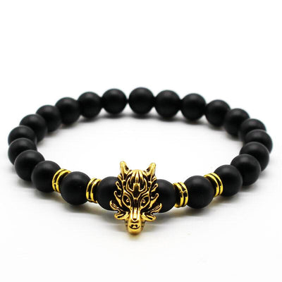 Dragon's Head Gemstones Bracelet 1/2 - Spiritual Bliss Shop