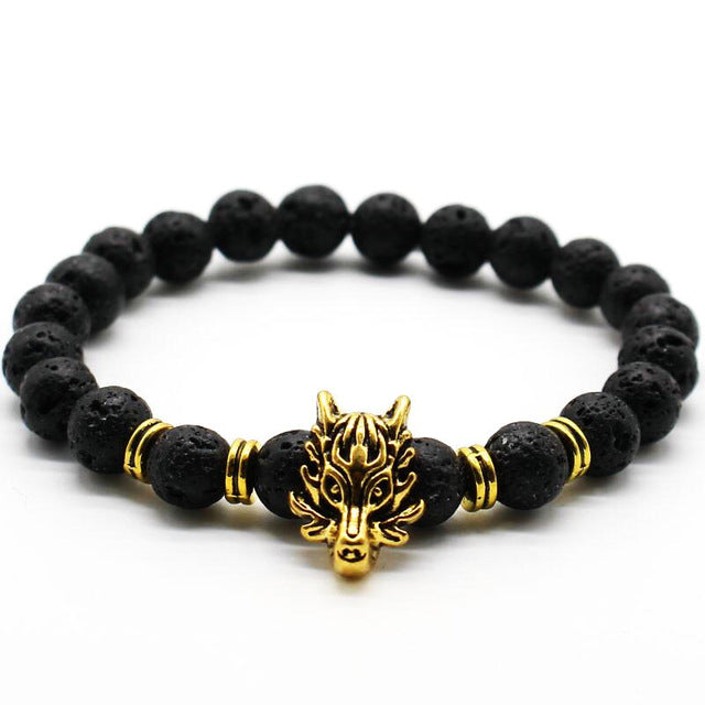 Dragon's Head Gemstones Bracelet 1/2 - Spiritual Bliss Shop