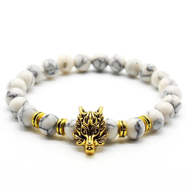 Dragon's Head Gemstones Bracelet 1/2 - Spiritual Bliss Shop
