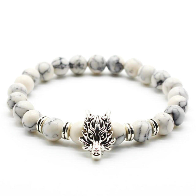 Dragon's Head Gemstones Bracelet 1/2 - Spiritual Bliss Shop
