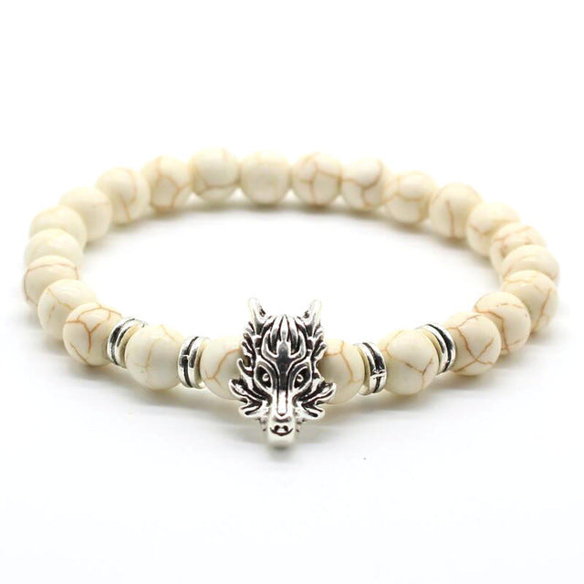 Dragon's Head Gemstones Bracelet 1/2 - Spiritual Bliss Shop