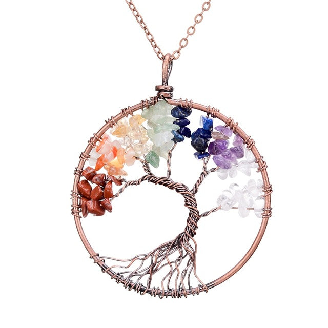 7 Chakras Tree of Life Necklace (Chakra Healing) - Spiritual Bliss Shop