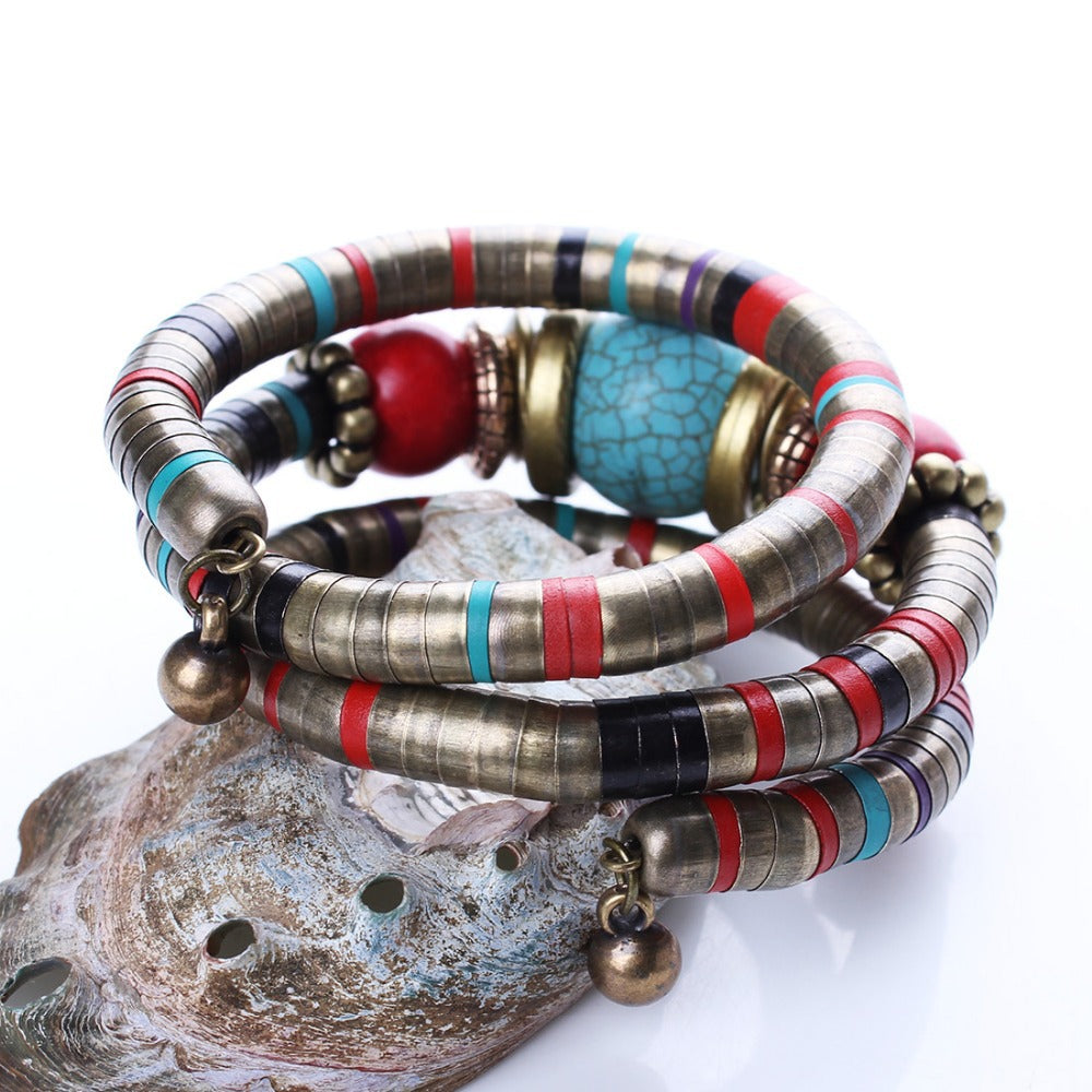 Bronze & Turquoise Tibetan Bracelet - Spiritual Bliss Shop
