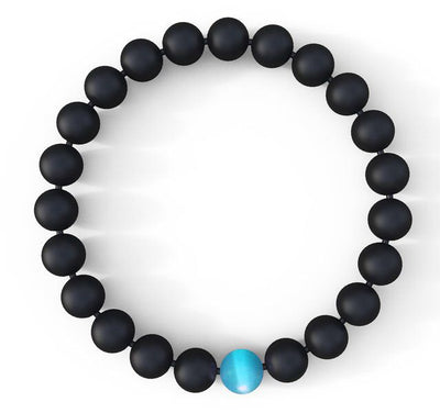 Water Drop Onyx & Aquamarine Bracelet - Spiritual Bliss Shop