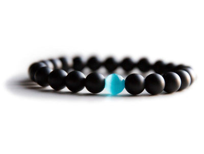 Water Drop Onyx & Aquamarine Bracelet - Spiritual Bliss Shop