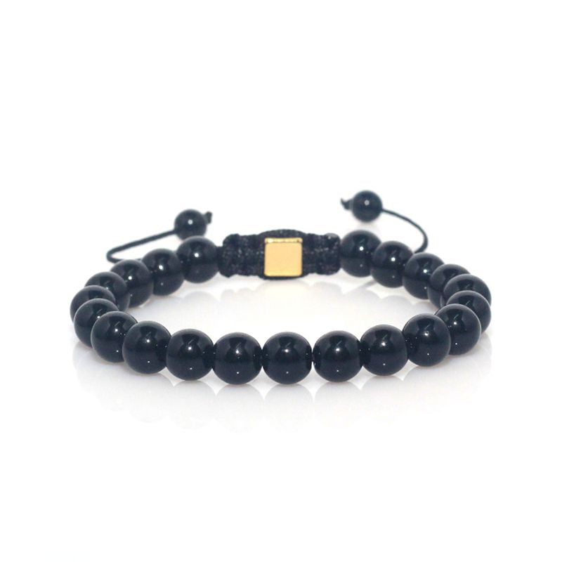 Black Onyx Shamballa Bracelet (Adjustable) - Spiritual Bliss Shop