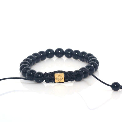 Black Onyx Shamballa Bracelet (Adjustable) - Spiritual Bliss Shop