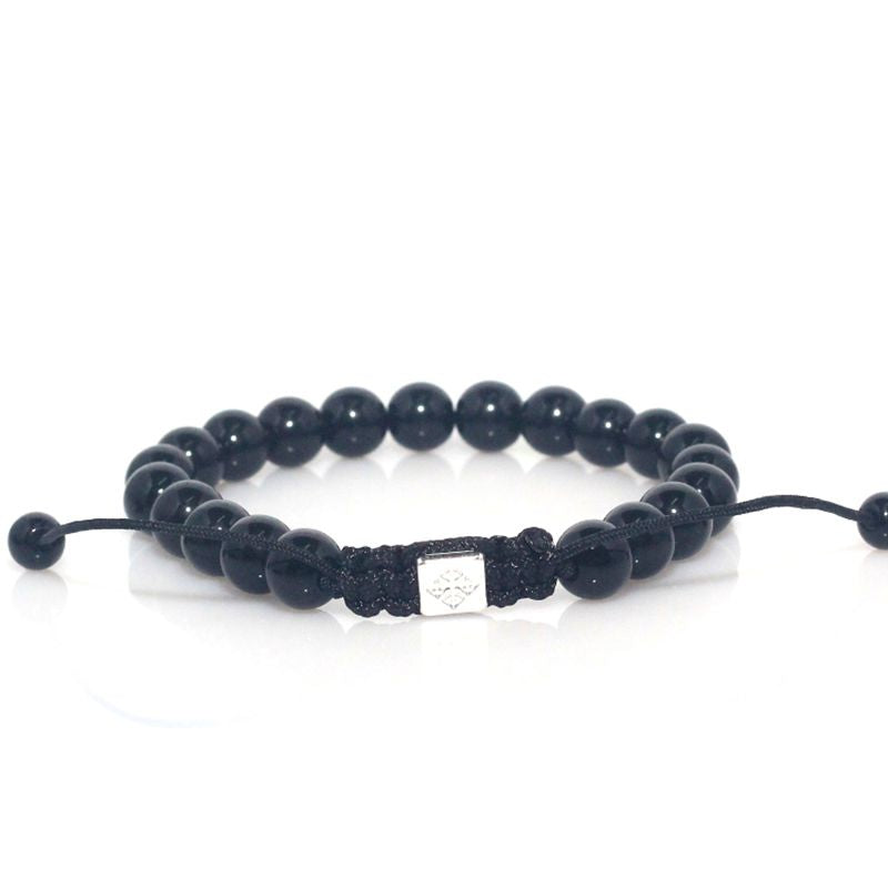 Black Onyx Shamballa Bracelet (Adjustable) - Spiritual Bliss Shop