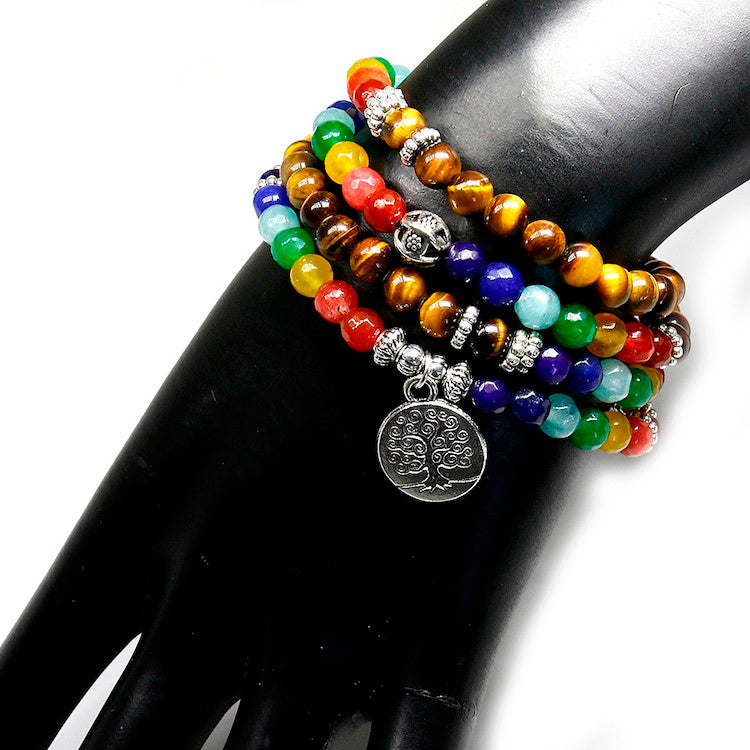 7 Chakras Tiger's Eye Bracelet (Chakra Healing) - Spiritual Bliss Shop
