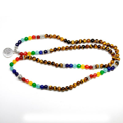 7 Chakras Tiger's Eye Bracelet (Chakra Healing) - Spiritual Bliss Shop