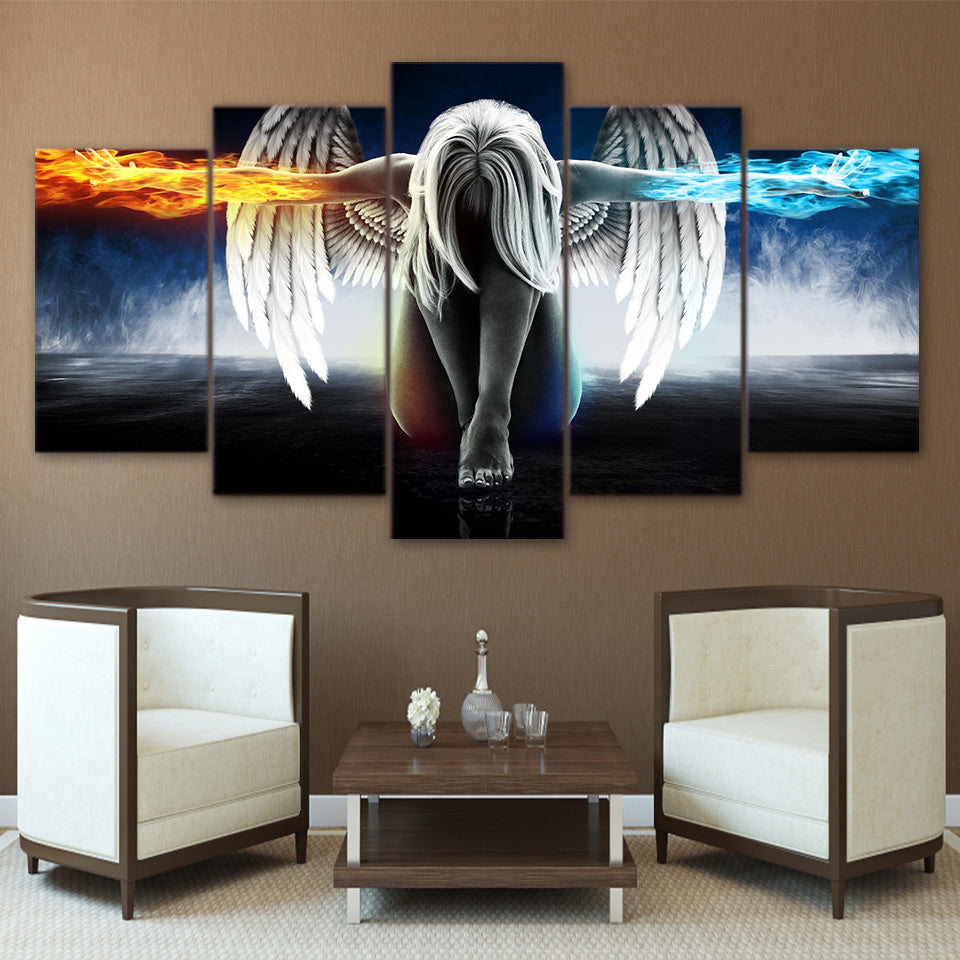 Angel Wings Elements Canvas - Spiritual Bliss Shop