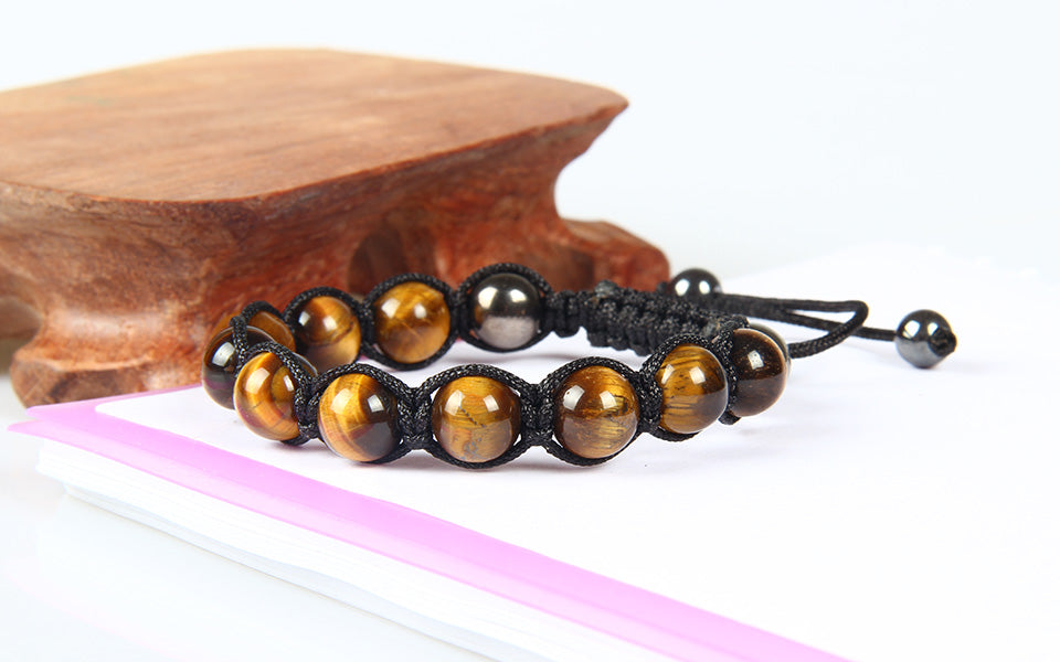 Tiger's Eye & Hematite Bracelet (Adjustable) - Spiritual Bliss Shop