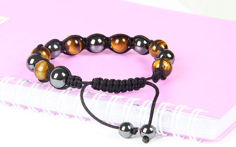 Tiger's Eye & Hematite Bracelet (Adjustable) - Spiritual Bliss Shop