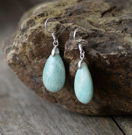 Bohemian Water Drop Amazonite Earrings - Spiritual Bliss Shop