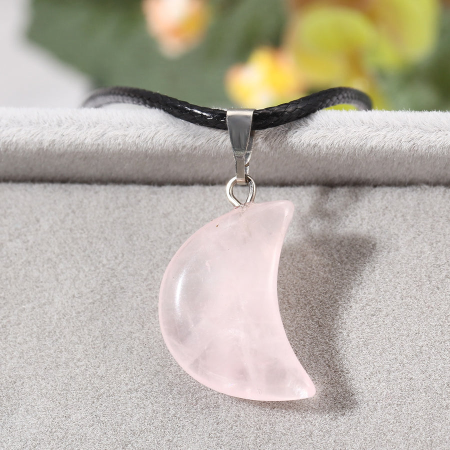 Moon Rose Quartz Necklace - Spiritual Bliss Shop