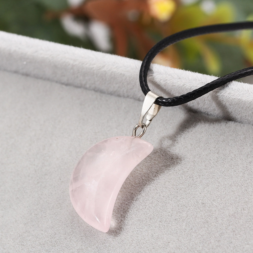 Moon Rose Quartz Necklace - Spiritual Bliss Shop