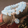 Blue Fluorite Bracelet With Lucky Tibetan Leaf Charm - Spiritual Bliss Shop