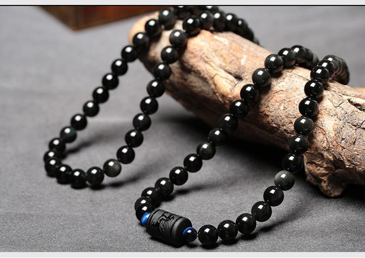 Phoenix & Dragon Rainbow Obsidian Bracelets (Multiwrap) - Spiritual Bliss Shop