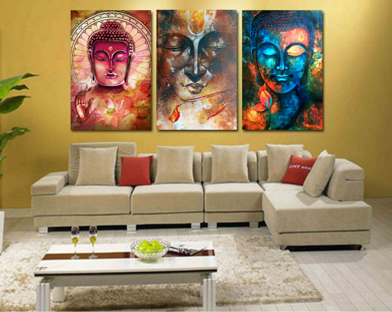Colorful Buddha Art Canvas - Spiritual Bliss Shop