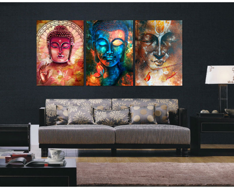 Colorful Buddha Art Canvas - Spiritual Bliss Shop