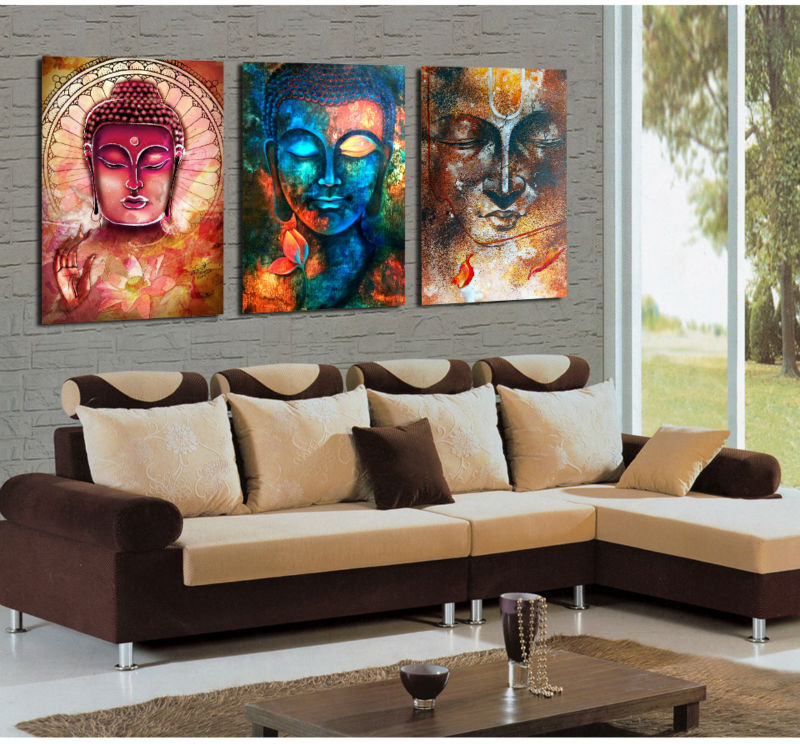 Colorful Buddha Art Canvas - Spiritual Bliss Shop