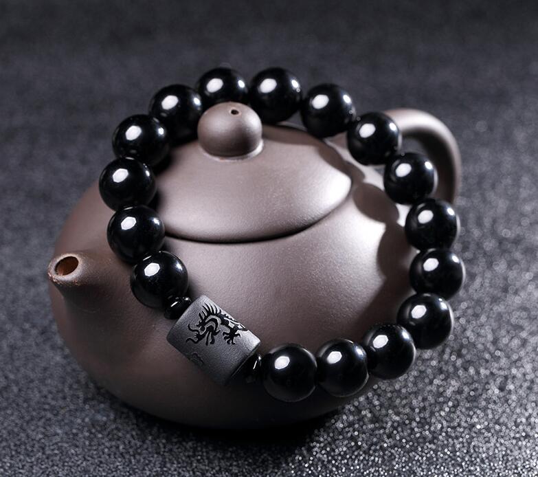 Phoenix & Dragon Black Obsidian Bracelets - Spiritual Bliss Shop