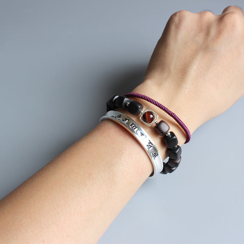 The Heart Of Prajna Paramita Sutra Bangle (Wisdom) - Spiritual Bliss Shop