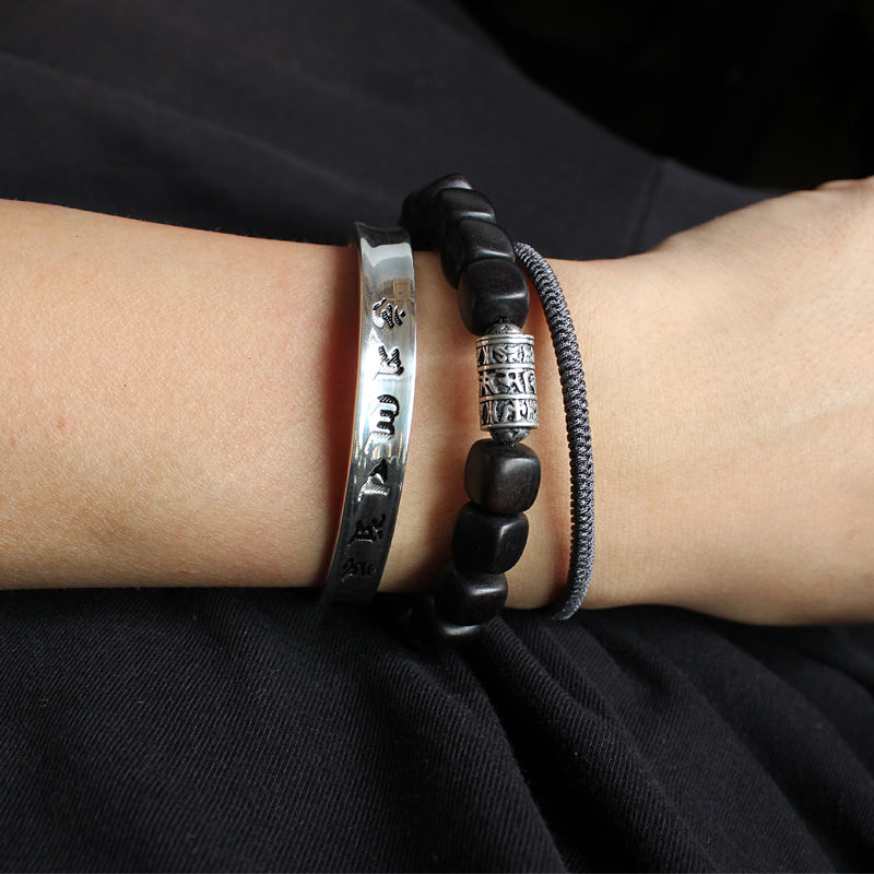 The Heart Of Prajna Paramita Sutra Bangle (Wisdom) - Spiritual Bliss Shop