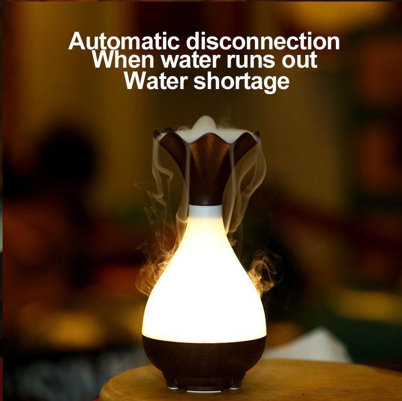 Wood Vase Aromatherapy Essential Oil Diffuser And Humidifier - Spiritual Bliss Shop
