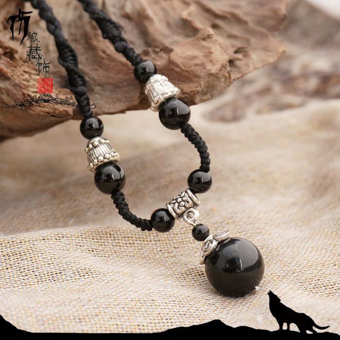 Natural Obsidian Necklace - Spiritual Bliss Shop